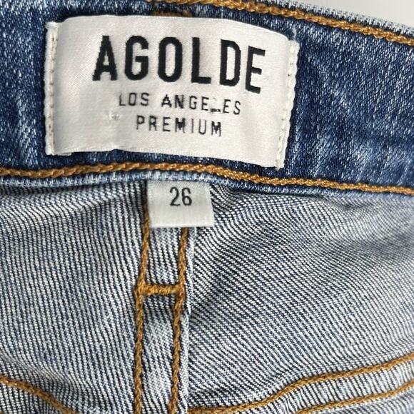 AGOLDE Women's Sophie High Rise Stretch Distressed Ripped Skinny Jeans - Picture 9 of 12